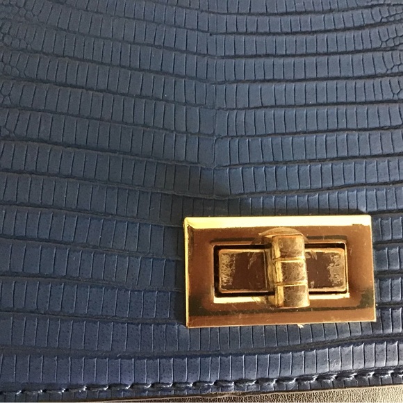 Christian Lacroix top handle bag in white, black and blue. - Picture 7 of 8